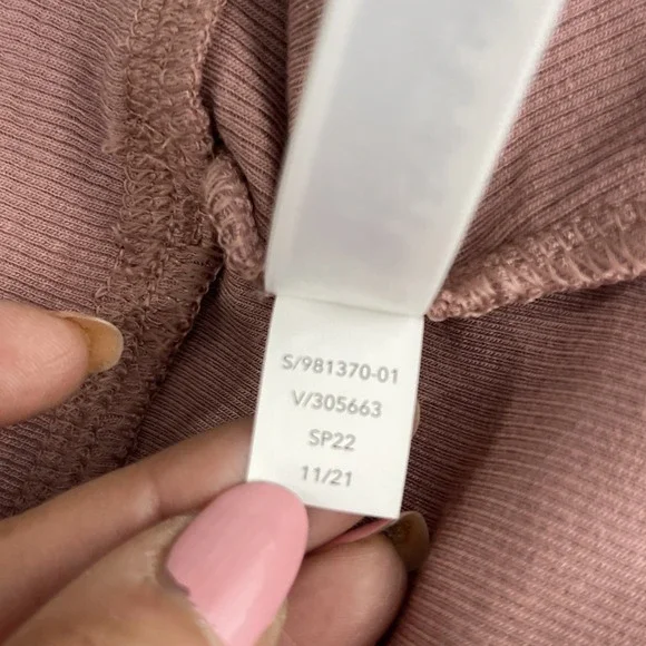 Athleta Well Rested Rib Sleep Shorts Womens Size M Pull On Stretch Mauve Pink - Picture 6 of 10